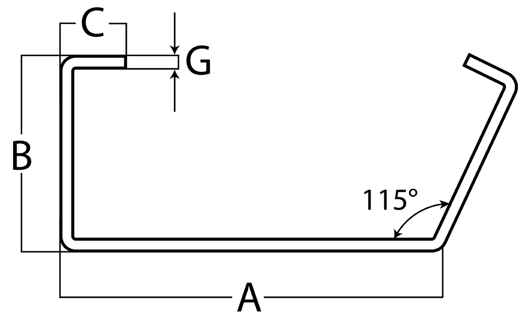 Profil C-115_rzut boczny_GLIF